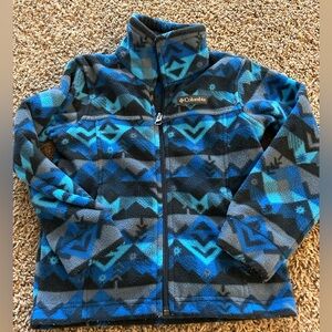 Boys Columbia Jacket size 4/5 Aztec blue print